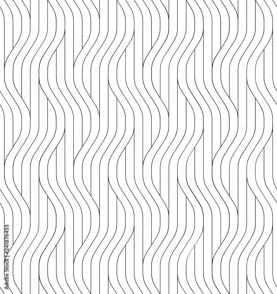 Vector seamless texture. Modern geometric background. Monochrome repeating pattern with intersecting thin lines. Vector seamless texture. Modern geometric background. Monochrome repeating pattern with intersecting thin lines.