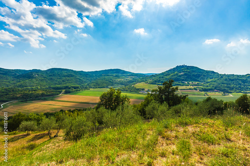 Beautiful agriculture landscape at the outback of Istria, Croatia