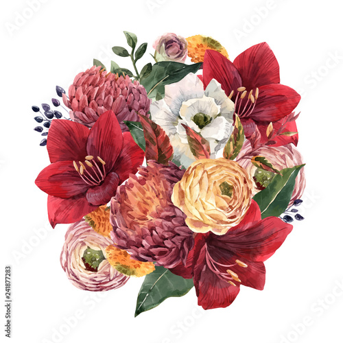 Beautiful floral vector composition