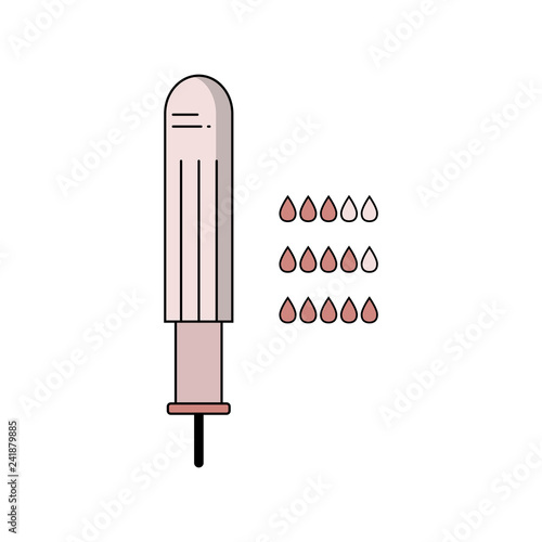 Female hygiene products. Isolated flat icons and objects