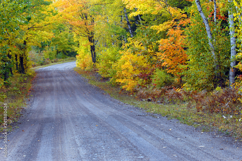 Autumn Day on Backroad of Michigan Autumn Day on Backroad of Michigan