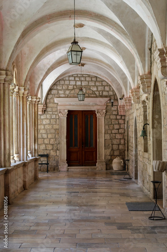 cloister in samostan monastery Dubrovnik  croatia