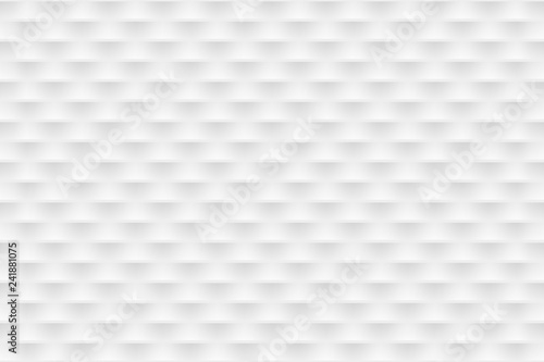 White volumetric horizontal background. Vector seamless texture.