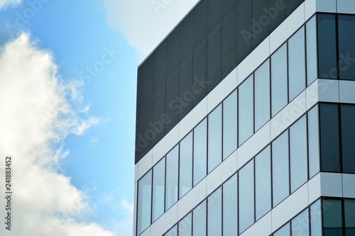 Modern office building on a clear sky background