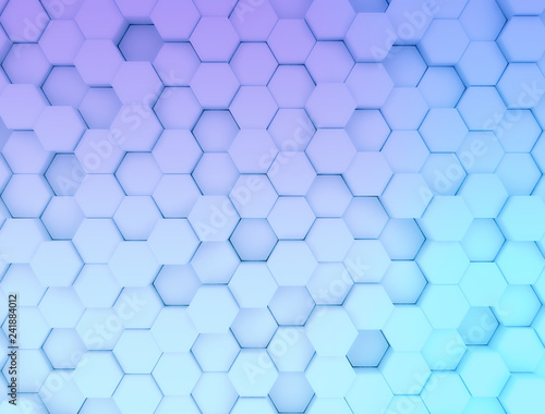 Abstract Tech Honeycomb Background hexagonal shapes 3D