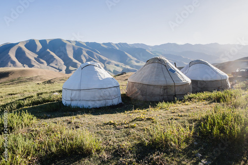 Yurts in Kochkor Kyrgyzsta