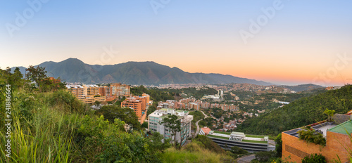View of Caracas city, Venezuela's capital, at sunset © Paolo