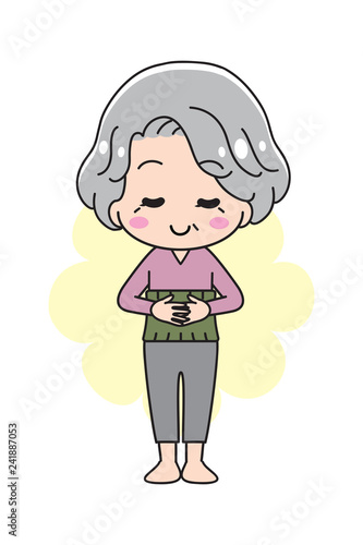 A grandmother with a Belly band