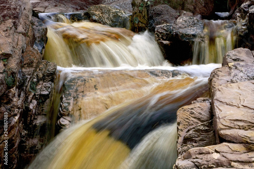 Waterfall from the Riachão spring in the Park in Minas Gerais brazil The limbo of the spring Ribeirão da Areia surroundings of Serra do Cabral  Casca Danta of the São Francisco river in Canastra park photo