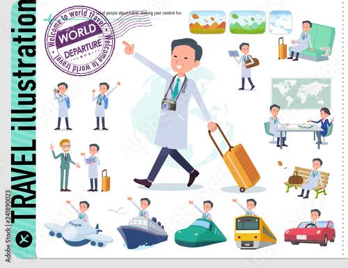 flat type Doctor old man_travel