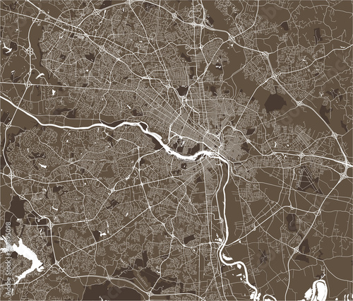 map of the city of Richmond, Virginia, USA photo