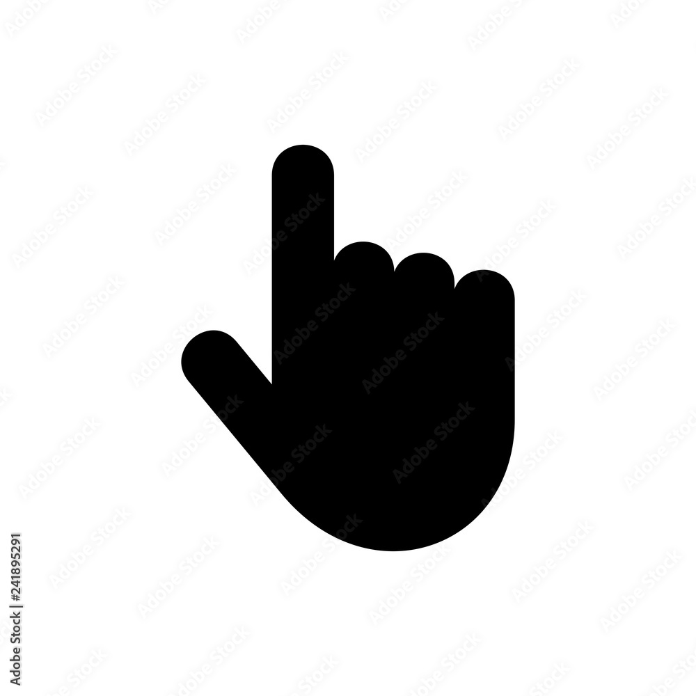 Hand Cursor Icon. Isolated on White background Hand Cursor Icon. Isolated on White background