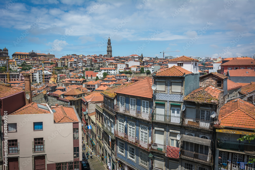 PORTO - MAY 25: Ribeira waterfront district on MAY 25, 2015 in Porto,Portugal - Image PORTO - MAY 25: Ribeira waterfront district on MAY 25, 2015 in Porto,Portugal - Image