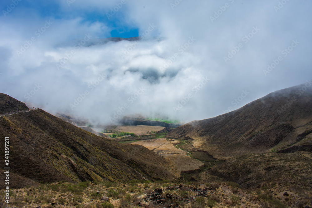 landscape with mountains and clouds, Salta, Argentina