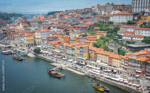 PORTO - MAY 25  Ribeira waterfront district on MAY 25  2015 in Porto Portugal - Image