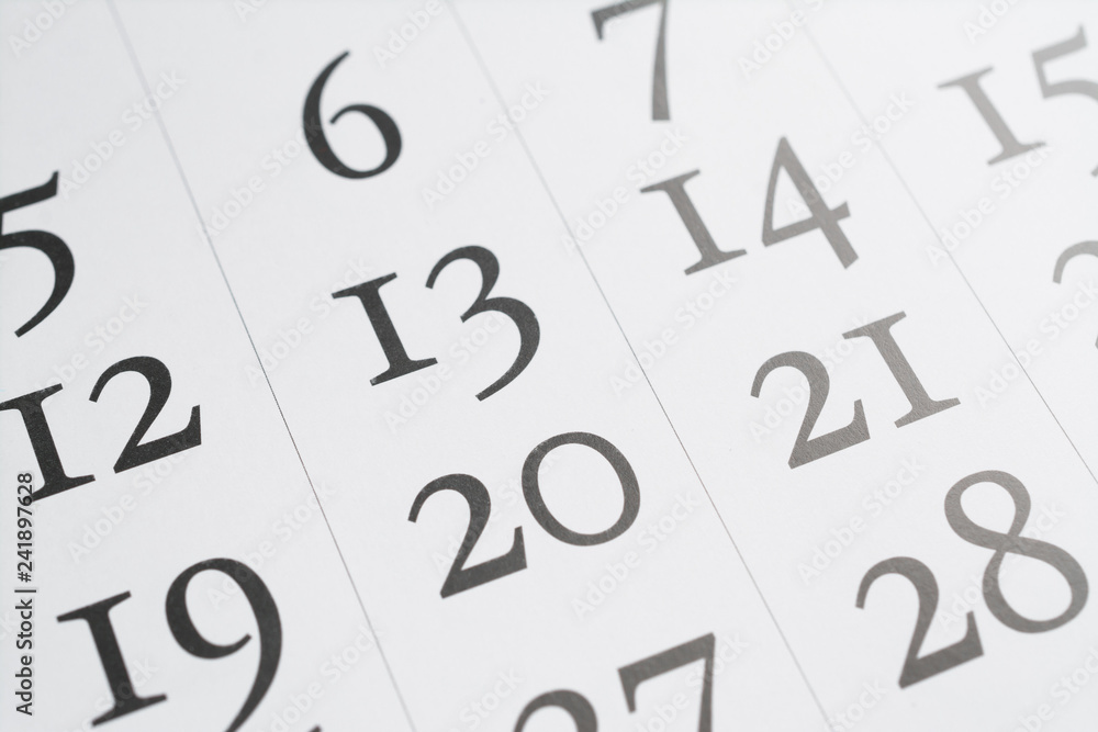 Obraz premium calendar page background close up