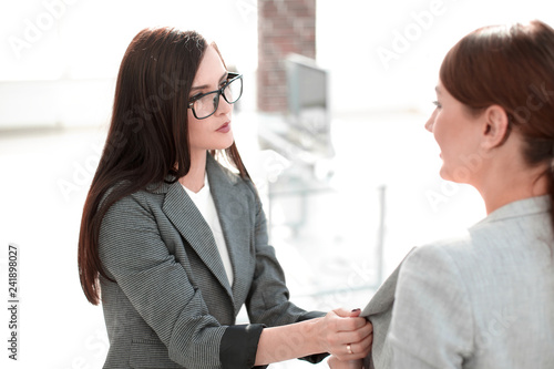 Wallpaper Mural two employees on the background of a modern office Torontodigital.ca