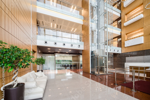 modern office lobby hall interior
