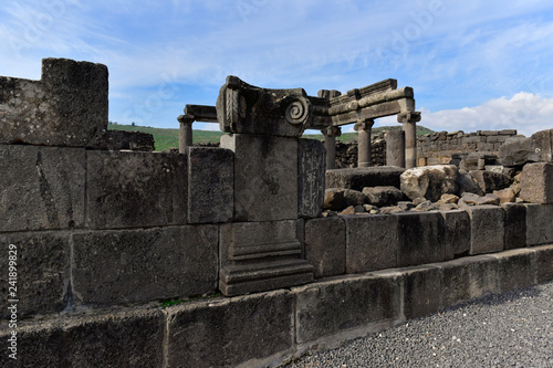 Chorazin (Korazim) National Park, Israel - an ancient Jewish town in overlooking the Sea of Galilee photo