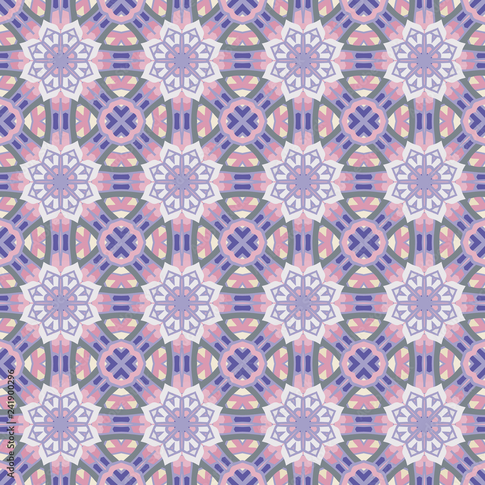 Nontrivial bright color abstract  geometric pattern, vector seamless, can be used for printing onto fabric, interior, design, textile, covers, background, paper, tile, towel, carpet, border