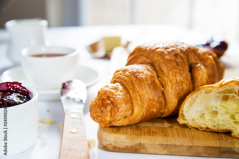 croissant and morning breakfast