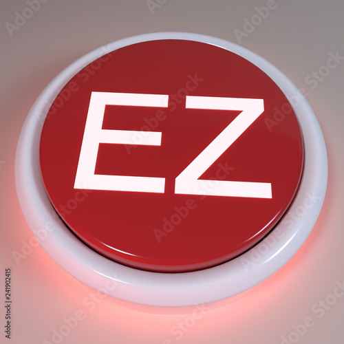 Push Button - Easy - 3D Illustration, 