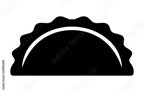Dumpling, potsticker or jiaozi flat vector icon for food apps and websites