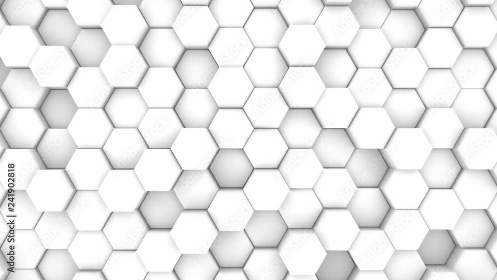 White And Silver Hexagon 3D Abstract Animation. Seamless Loop. ready made gaming background White And Silver Hexagon 3D Abstract Animation. Seamless Loop. ready made gaming background