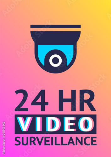 Video surveillance camera, cctv poster