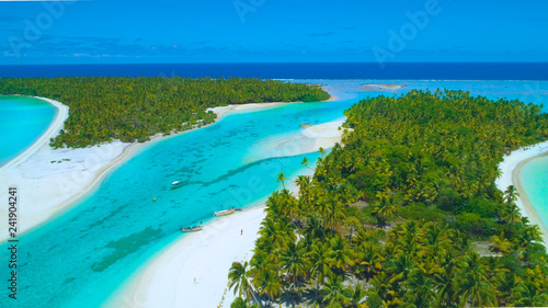 AERIAL: Locals and tourists come to the lush tropical island to party and relax.