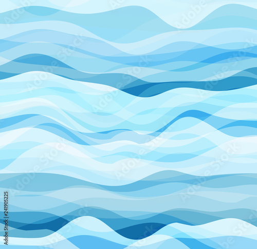 Abstract Blue Wavy Background