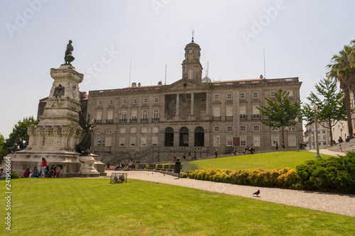 View of Porto in Portugal. Porto City Hall,