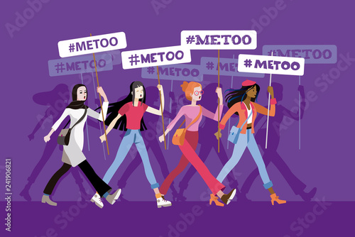 Women in a metoo march photo