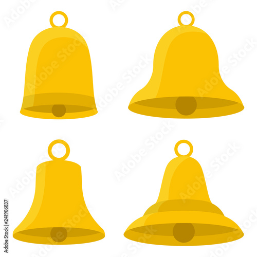 Obraz na plátně Set of bells vector design illustration