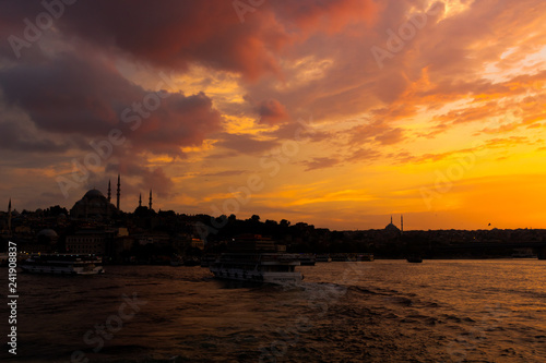 sunset at golden horn Istanbul