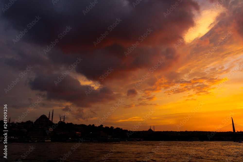 sunset at golden horn Istanbul