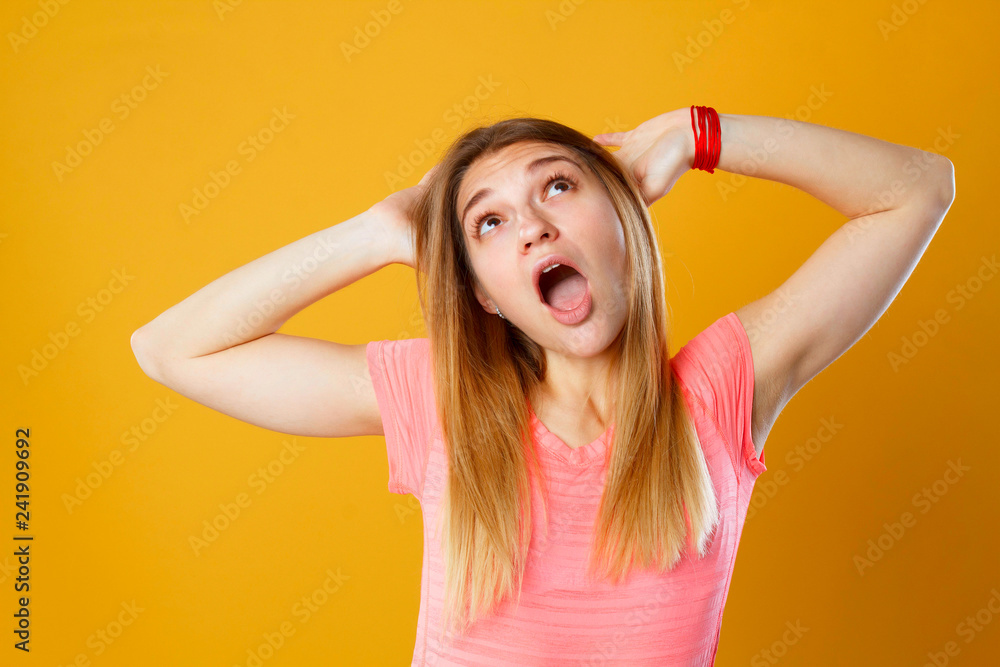 Beauty portrait of young adorable fresh looking blonde woman Beauty portrait of young adorable fresh looking blonde woman