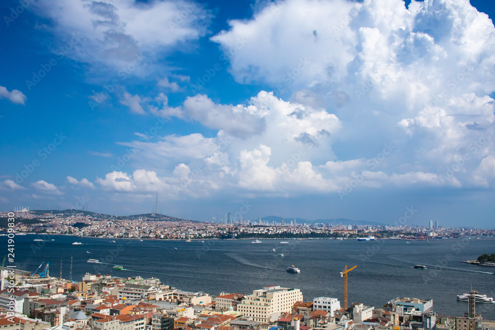 view of Istanbul, marmara sea, bosphorus