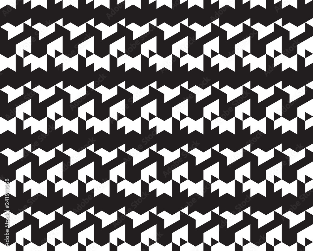 Seamless monochrome polygonal black patterns Seamless monochrome polygonal black patterns