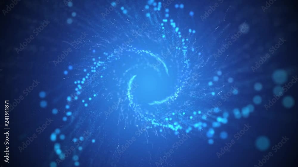 4K Bright blue galaxy cloud tunnel space particles 4K Bright blue galaxy cloud tunnel space particles