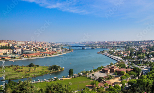 Halic, Golden Horn Panoramic view from Pierre Loti Hill, Istanbul, Turkey © Tminaz