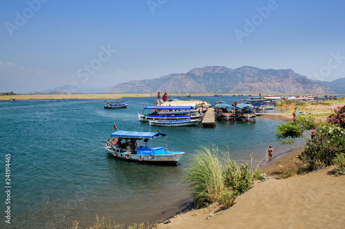 Dalyan Canal and Iztuzu (Caretta caretta) Beach, daily sightseeing boats, Dalyan, Mugla, Turkey