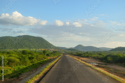 An empty highway in Tanzania