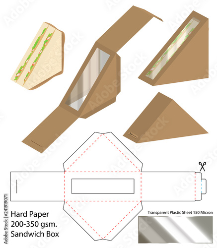 Box packaging die cut template design. 3d mock-up