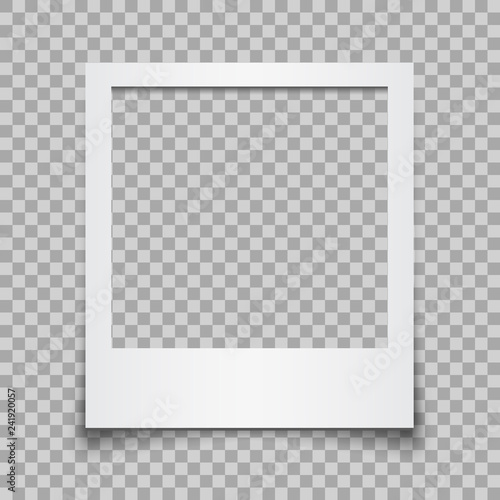 Empty white photo frame - vector for stock photo