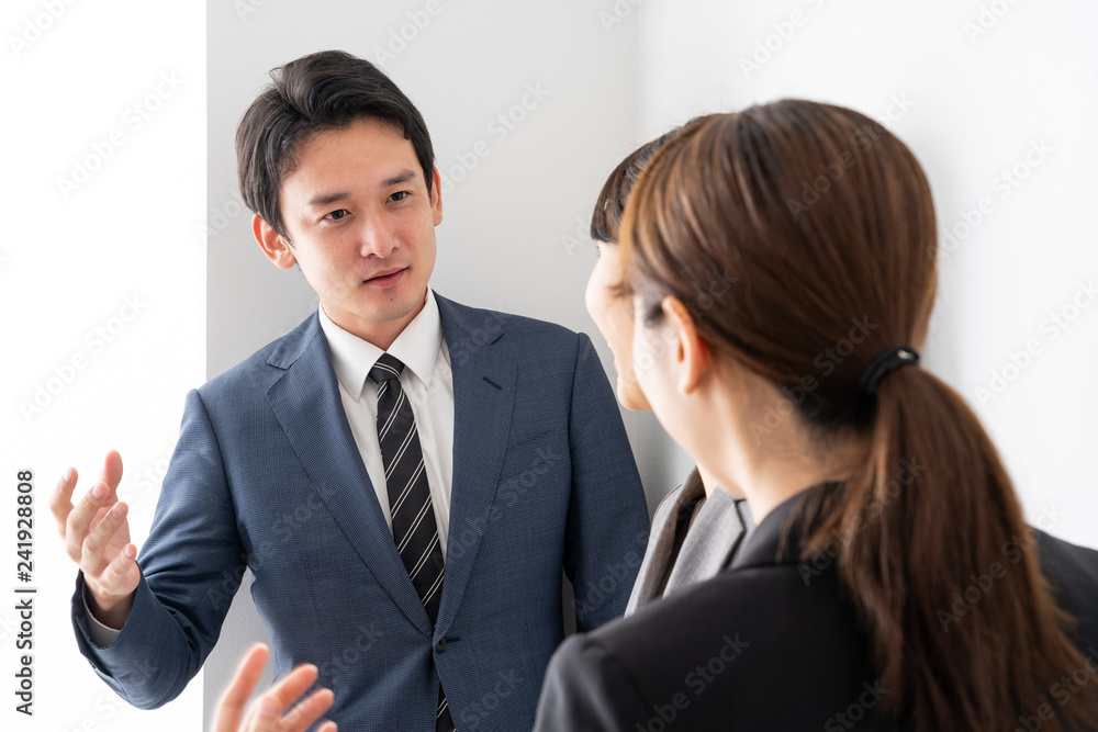 asian business people talking asian business people talking