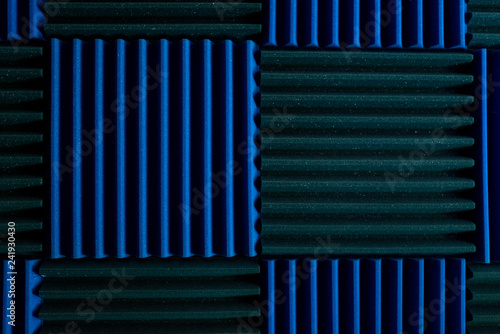 Canvas Print Acoustic insulation panels in a music recording studio.