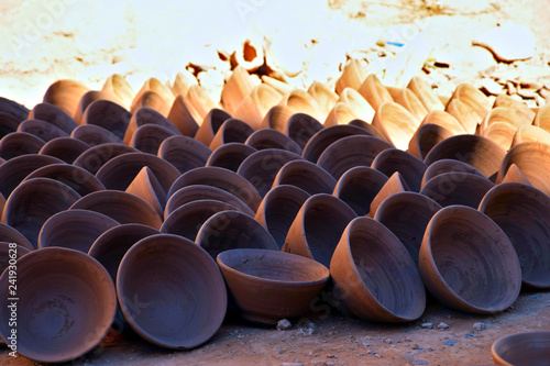 Pottery workshop in Tamegroute (Morocco) photo