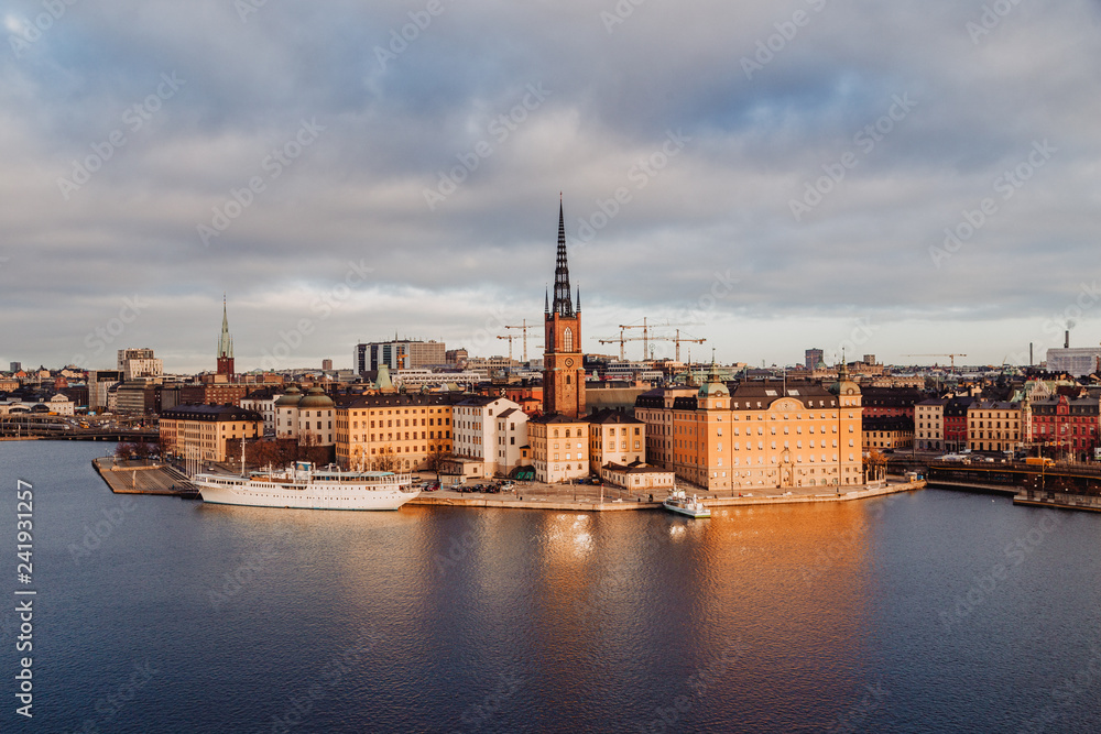 Stockholm skyline at sunrise, Sweden, Scandinavia