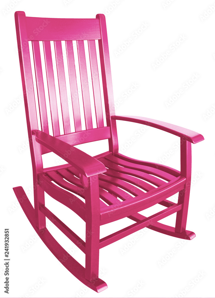 Pink wooden deals rocking chair